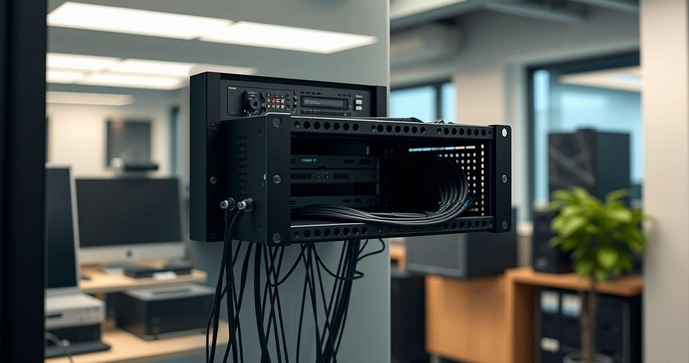 Mini Rack de Parede 6U: Praticidade e Organização